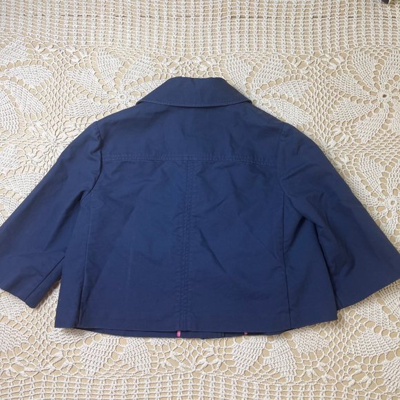 Lilly Pulitzers Girls 6 Years Navy Blue Blazer Boxy Collared Jacket - Picture 2 of 6